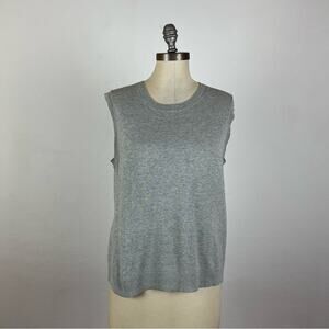 J. Crew Crew Neck Knit Tank in Grey